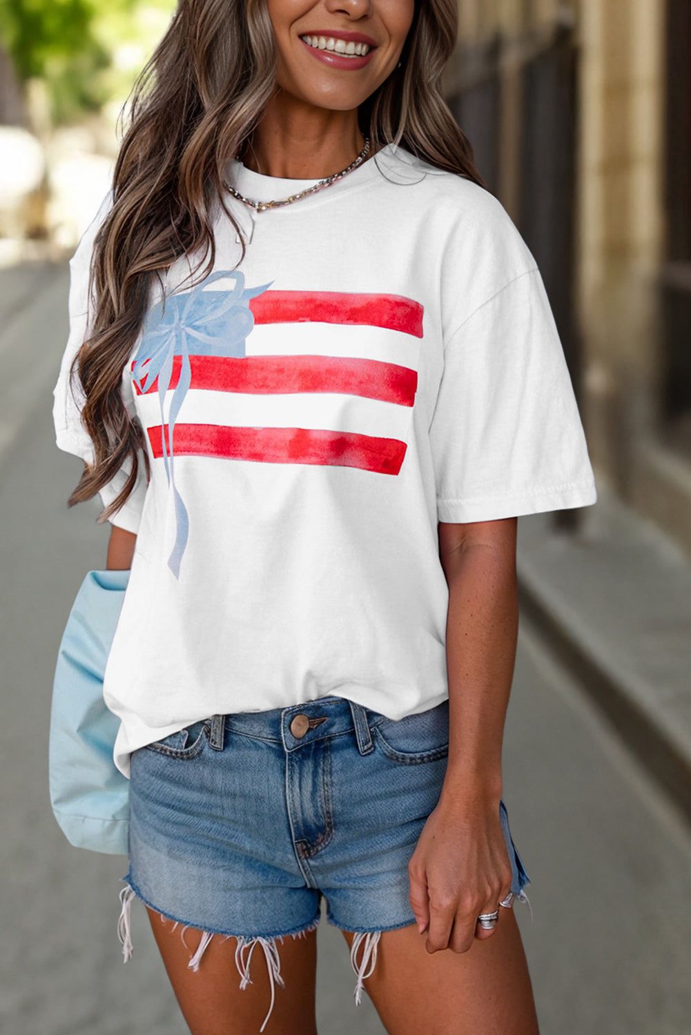 White Flag Bow Tee