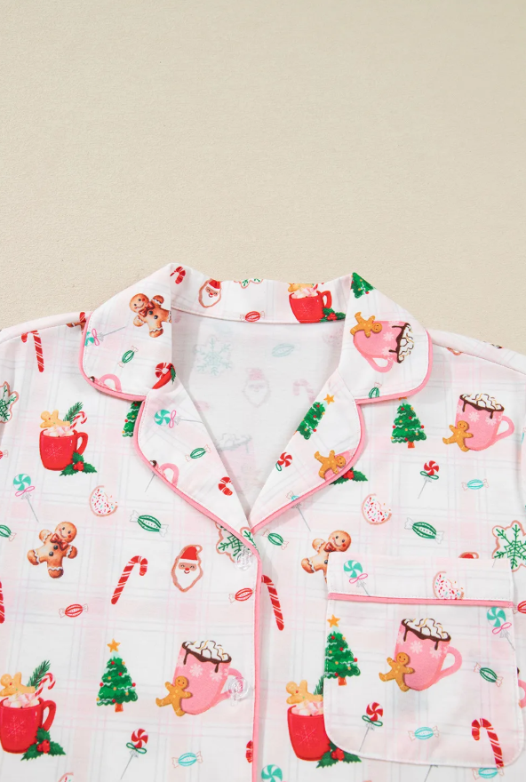 Pink Christmas Pajama Set