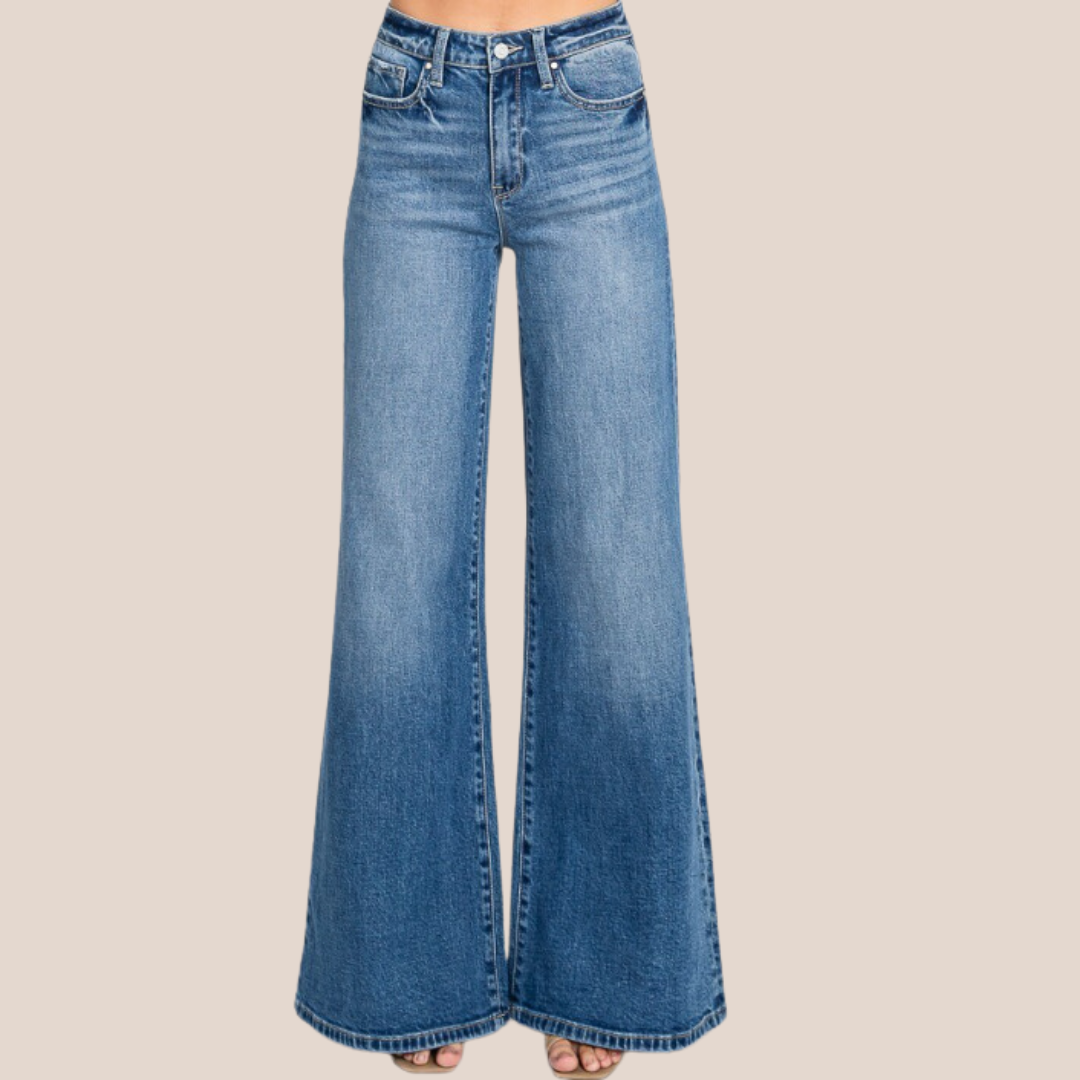 High Rise Comfort Wide Flare Jeans