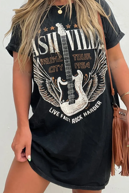 Nashville Guitar T-Shirt Dress