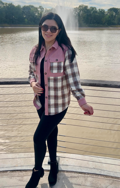 Cinnamon Blush Button Down Shacket