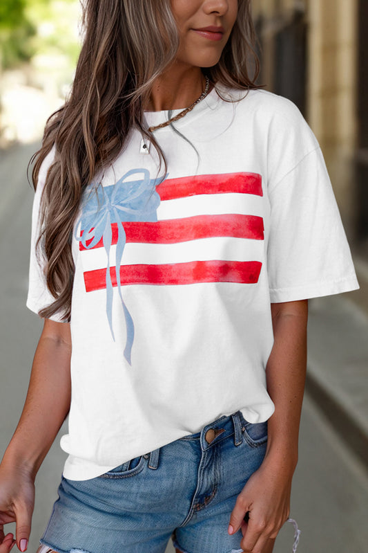 White Flag Bow Tee