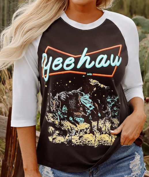 Western Yeehaw Graphic Top