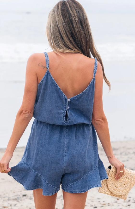 Denim Romper