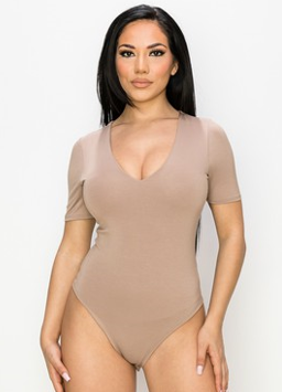 Coco- Bodysuit V Neck Double Modal Stretch