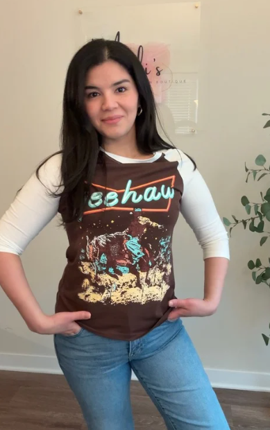 Western Yeehaw Graphic Top